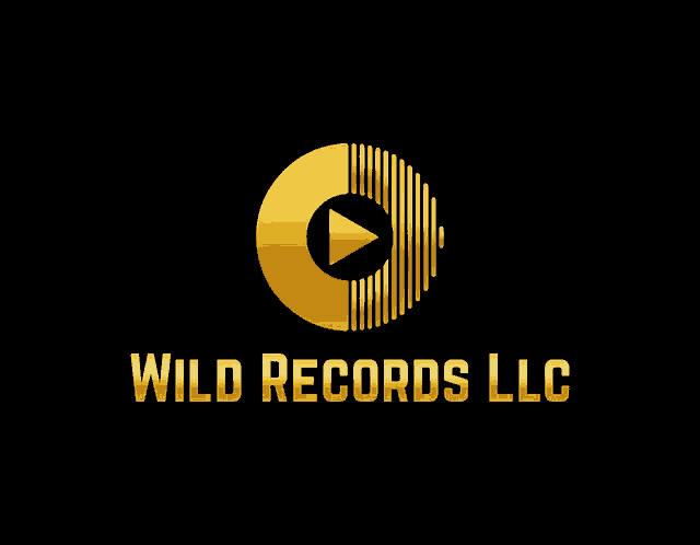 a logo for wild records llc with a play button