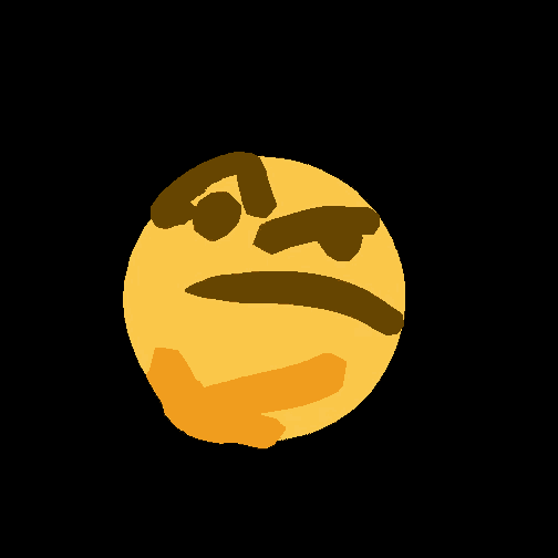 a cartoon drawing of a thinking face with sunglasses on
