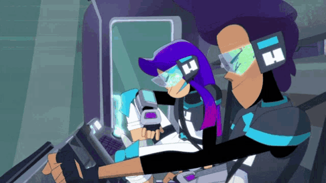 a cartoon character wearing a pair of glasses with the letter h on it
