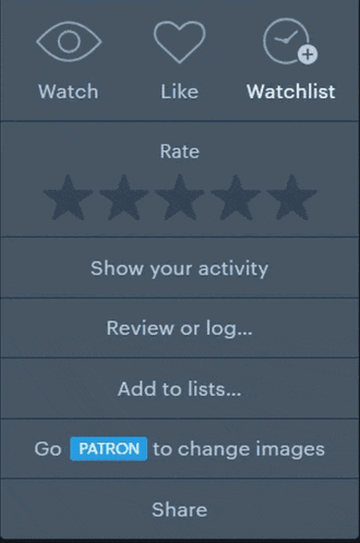 a screenshot of a app that says " go patron to change images " at the bottom