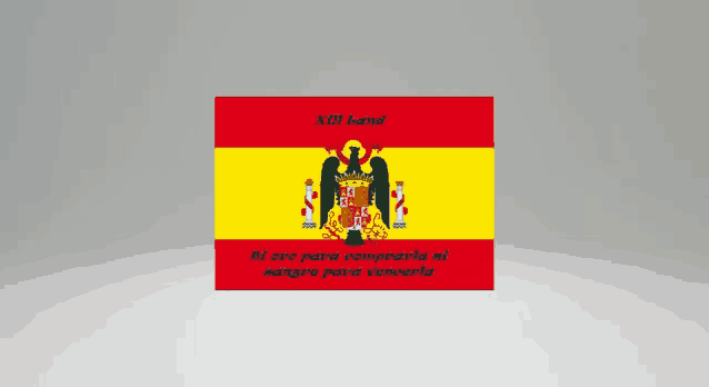 a spanish flag with the words xii band on the bottom right