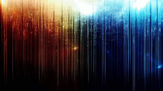 a red and blue striped background with a white glow