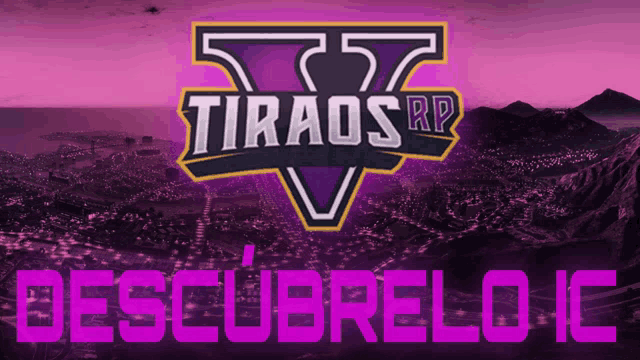 a logo for tiraos rp is shown on a pink background