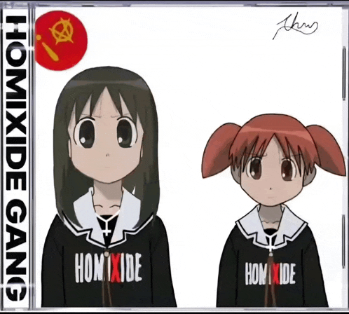 a cd cover for homicide gang features two girls