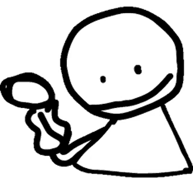 a black and white drawing of a cartoon character holding a rope .