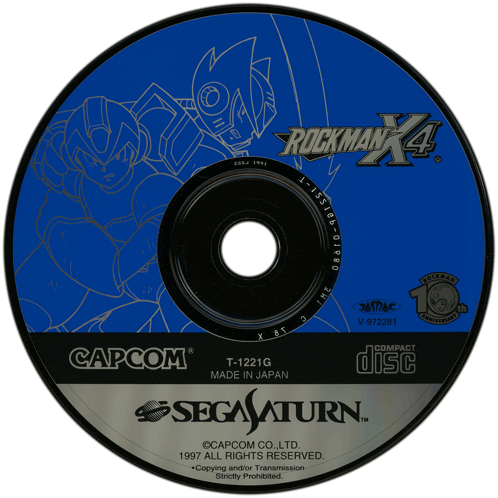 a compact disc for rockman x4 by sega saturn
