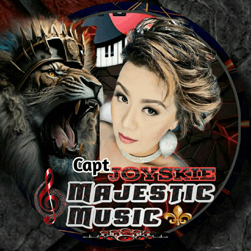 a picture of a woman and a lion that says capt joyskie majestic music