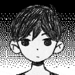 a black and white drawing of a boy 's face with a choker around his neck .