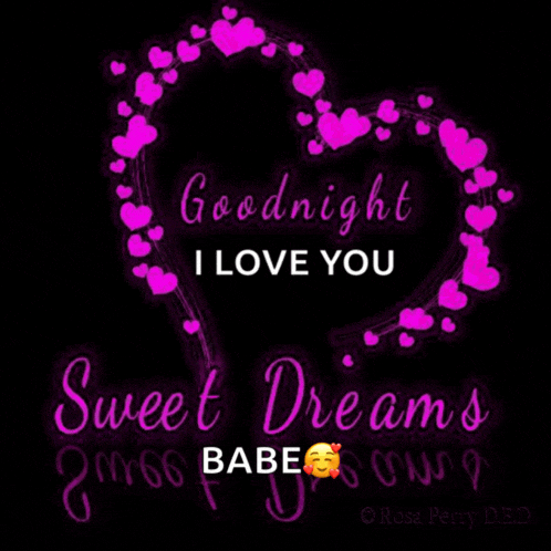 a goodnight i love you sweet dreams babe greeting card