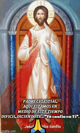 a painting of jesus with the words padre celestial written above him