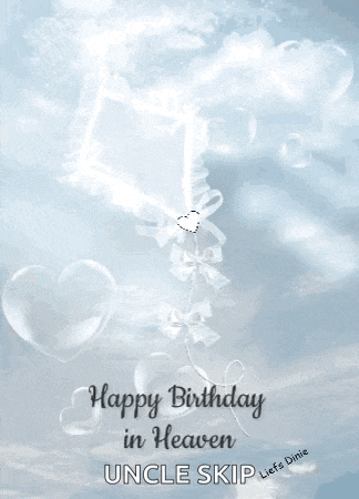 a birthday card for an uncle in heaven