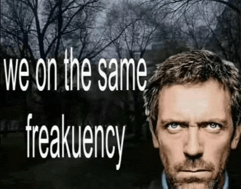 a picture of a man with the words we on the same freakuency