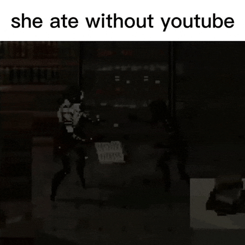 a screenshot of a video game that says she ate without youtube on the bottom