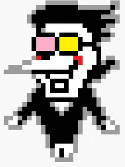 a pixel art of a cartoon character with glasses and a beard .