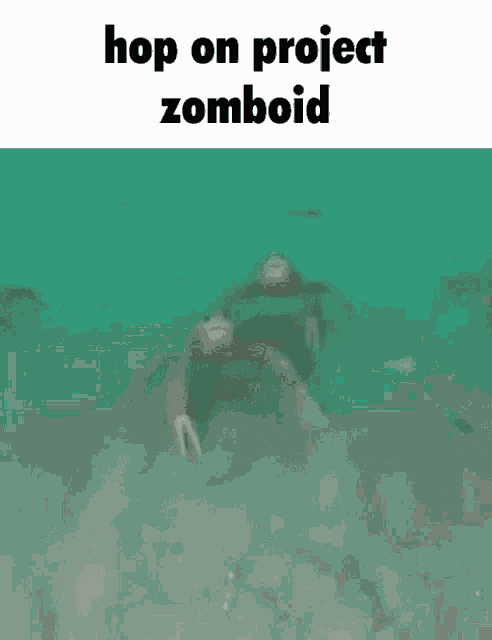 a picture of a crab in the water with the caption hop on project zombid