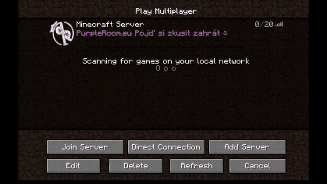 a screenshot of a minecraft game where you can edit server info