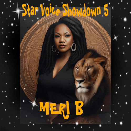 a poster for star voice showdown 5 shows a woman with dreadlocks and a lion