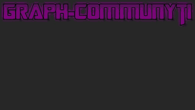 a dark background with purple text that says graph-community