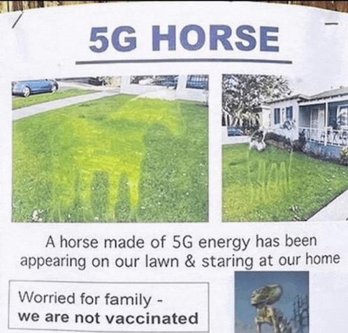 a flyer for a horse made of 5g energy