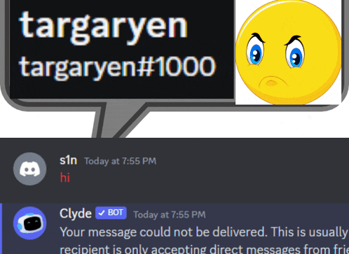 a screenshot of a discord chat with targaryen # 1000