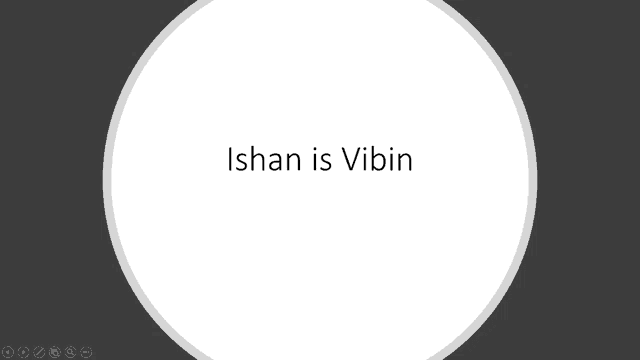 a white circle with the words ishan is vibin written inside of it