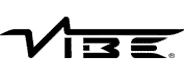 a black and white logo for vibe on a white background