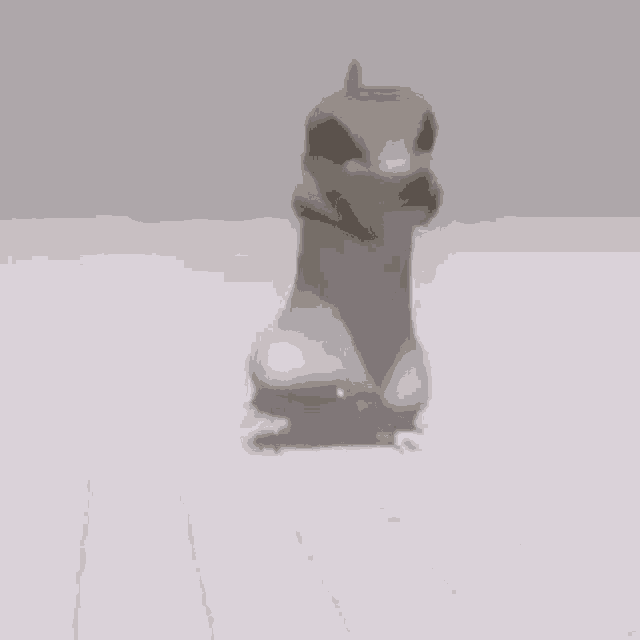 a 3d rendering of a lizard walking on a white tiled floor .