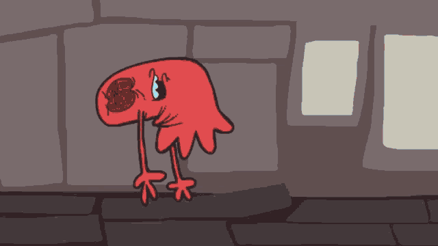 a cartoon ghost is making a funny face and giving a thumbs up