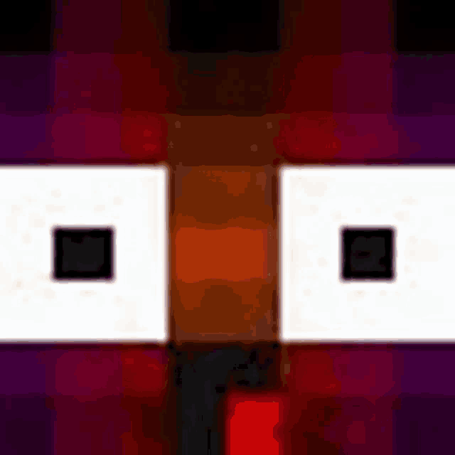 a pixel art of a person 's face on a purple background .