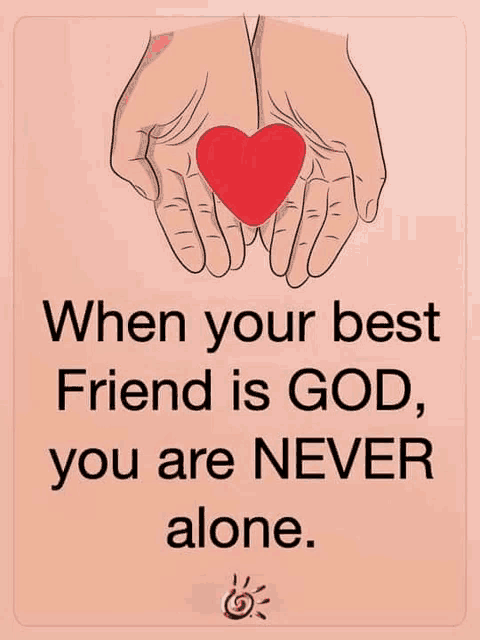 a poster that says when your best friend is god , you are never alone