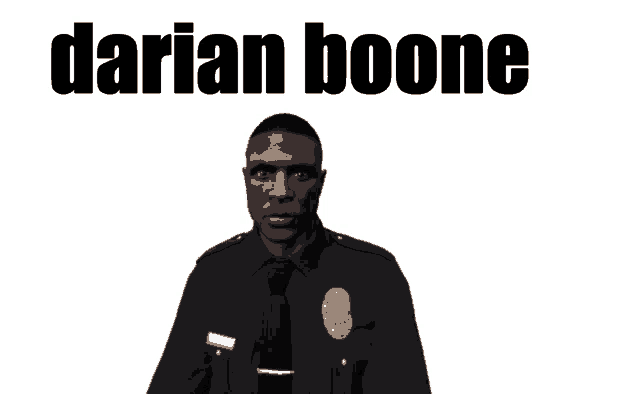 a picture of a police officer with the name darian boone on the bottom