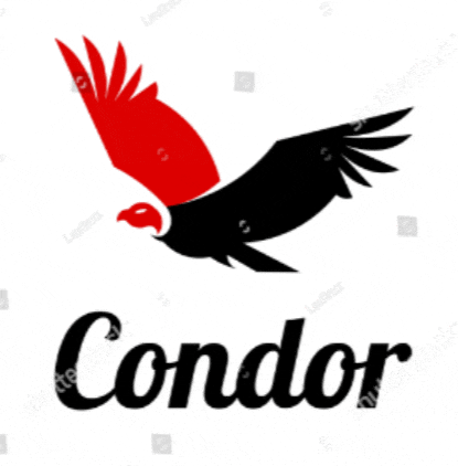 a black and red bird with the word condor written below it