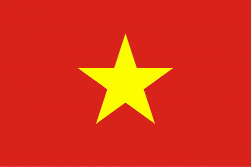 a red background with a yellow star in the center