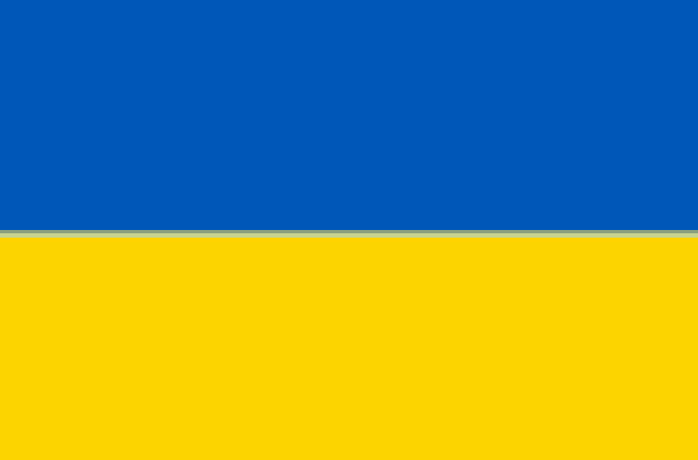 the flag of ukraine is blue and yellow and has a blue and yellow stripe .