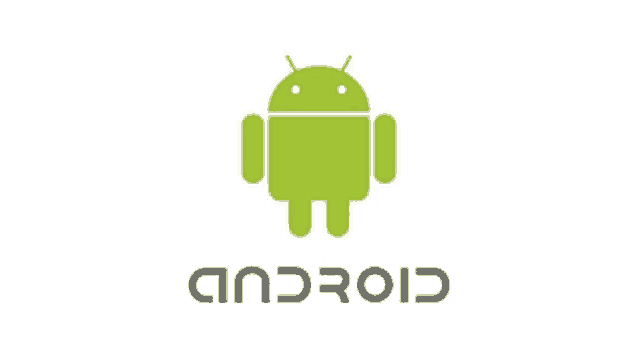 a logo for android with a green robot on a white background