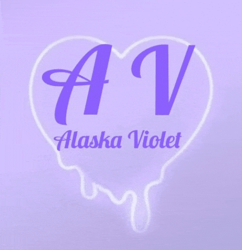 a purple heart with the letter a and v inside of it