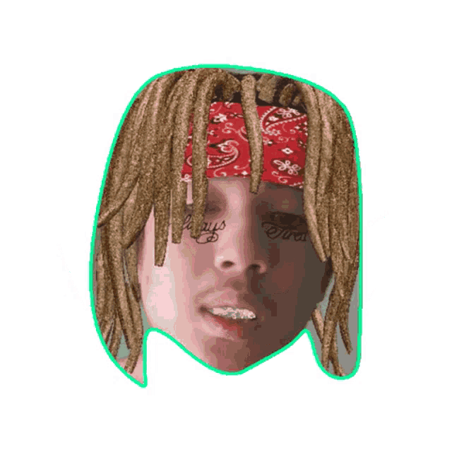 a person with dreadlocks and a bandana on their head