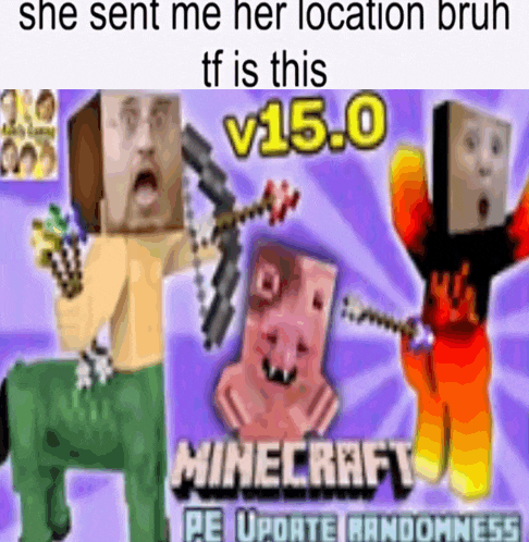 a minecraft meme with a centaur and a pig