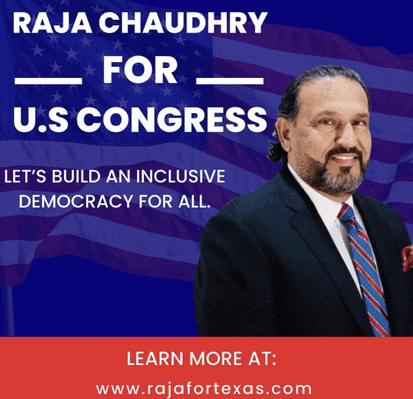 a poster for raja chaudhry for u.s. congress