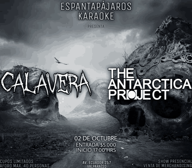 a poster for the calavera antarctica project