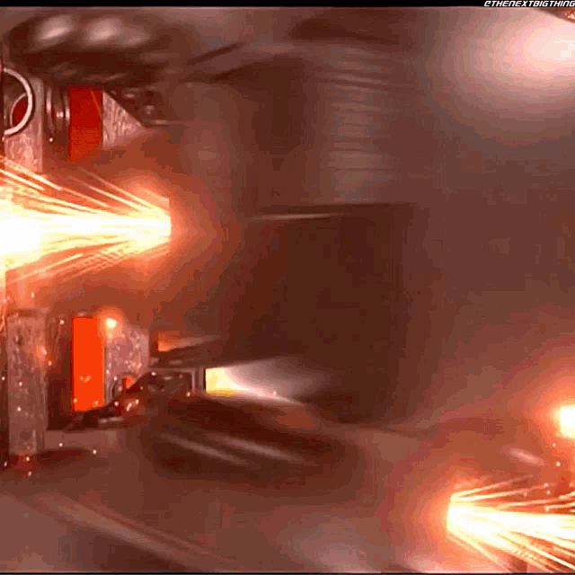 a close up of a machine that says the next thing on the bottom