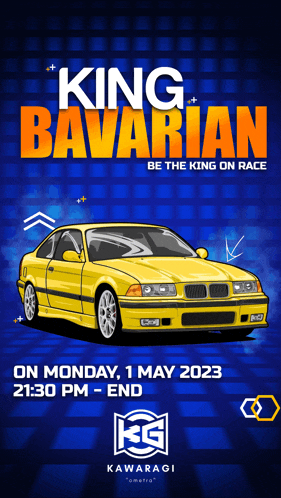 an advertisement for king bavarian on monday may 1st