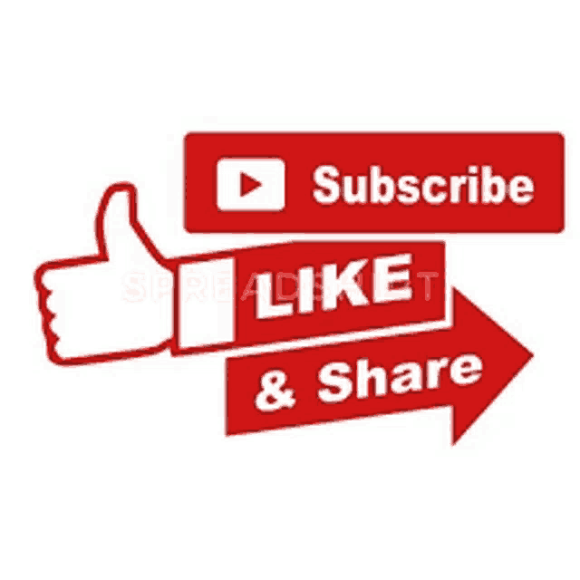 a thumbs up with a subscribe like and share sign