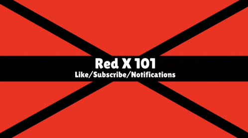 a red x 101 like / subscribe / notifications sign