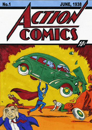 a comic book cover for action comics number 1