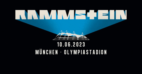 a poster for rammstein in munich olympiastadion on 10.06.2023