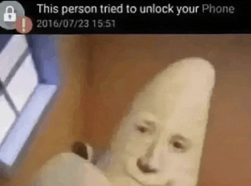 a screenshot of a person trying to unlock a phone