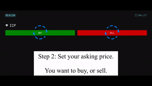 a screenshot of a screen that says step 2 set your asking price you want to buy or sell ..