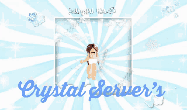 a poster for crystal server 's with a picture of a girl