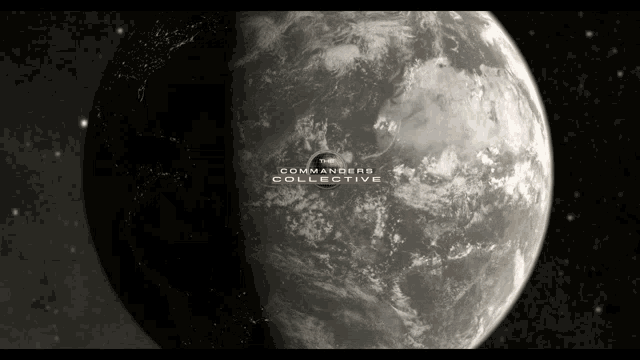 the commanders collective logo is displayed on the earth